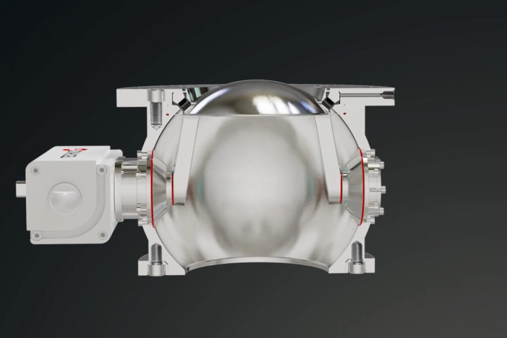 Pressurized segment valve for solids handling