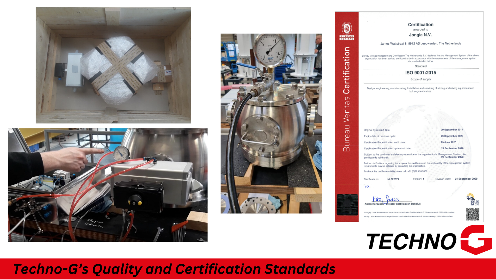 Techno-G quality control and certifications
